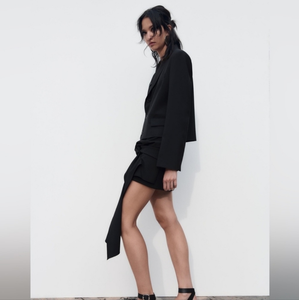 ZARA ASYMMETRIC SKIRT - LIMITED EDITION BLACK SIZE M - Picture 4 of 7